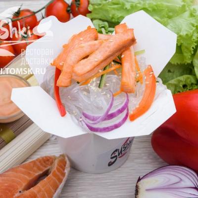 СТЕКЛЯННАЯ ЛАПША С ЛОСОСЕМ